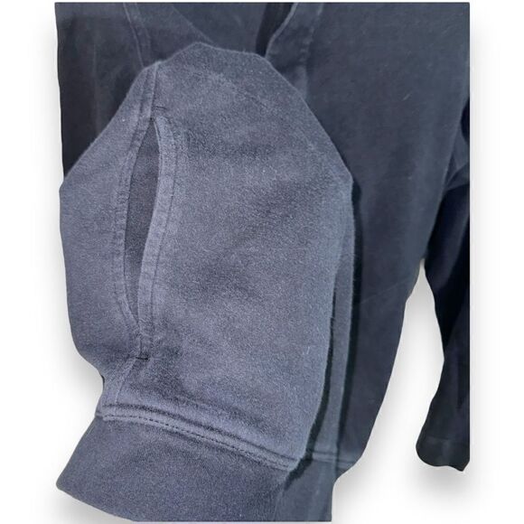 Black Wolsey Cotton Pullover Hoodie Size L - Picture 10 of 12